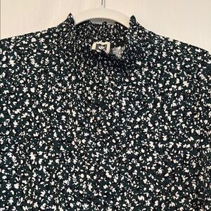 Anne Klein L Floral Print Long Sleeve Top